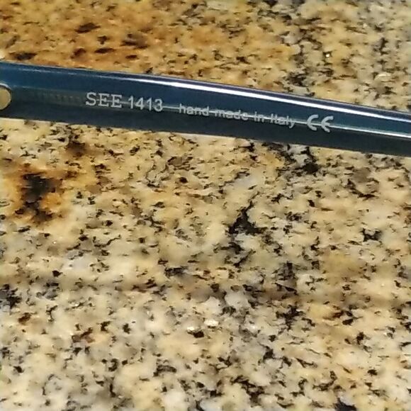 See Eyewear 1413 Cat Eye Eyeglass Frames Blue Brown 50 18 145 Italy Made - Picture 8 of 13